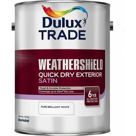 Dulux Trade Weathershield Quick Dry Satin PBW 5L