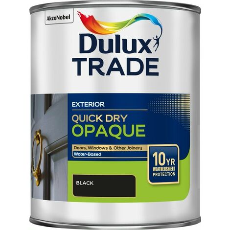 Dulux Trade Weathershield Quick Dry Opaque - Black - 1L