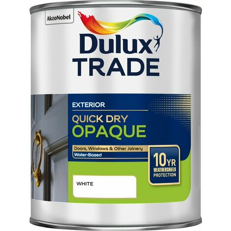Dulux Trade Weathershield Quick Dry Opaque - White - 1L