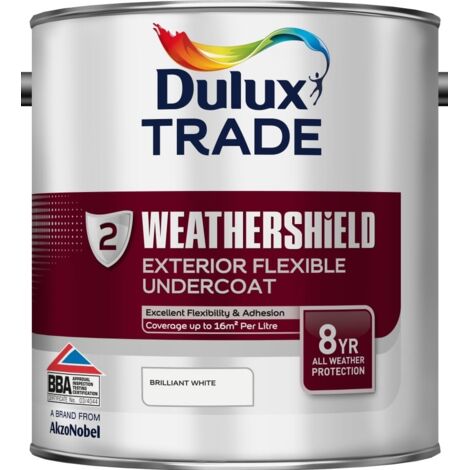 DULUX TRADE WEATHERSHIELD UNDERCOAT BRILLIANT WHITE 2.5L