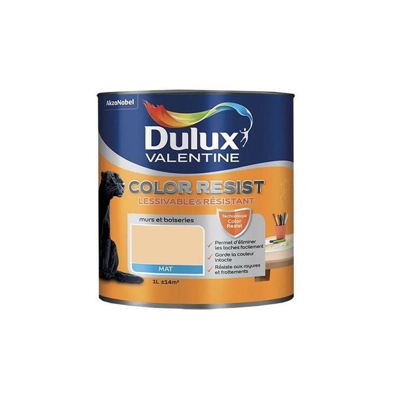 Peinture acrylique Color Resist Aurore Mat 1 l - Dulux Valentine