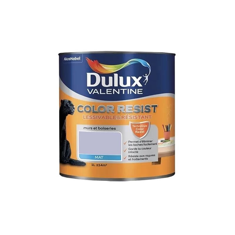 Dulux Valentine Peinture acrylique Color Resist Violet minéral Mat 1 L