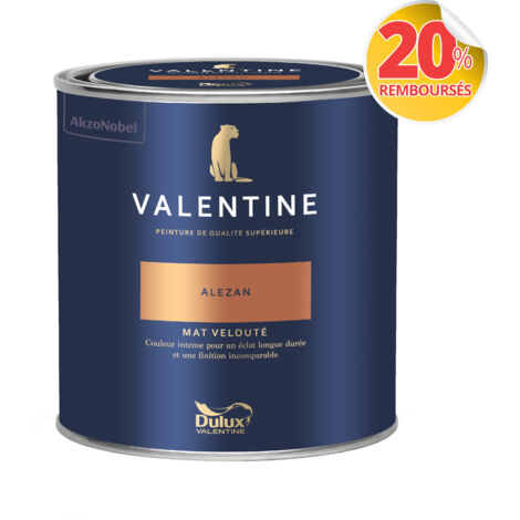 Dulux Valentine Peinture intérieure de haute qualité - Valentine - Couleur intense & pouvoir couvrant élevé - Mat Velouté Alezan 0,5 L