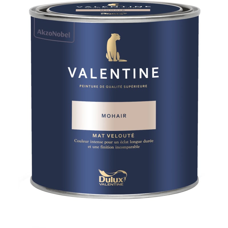 Peinture intérieure de haute qualité - Valentine - Couleur intense & pouvoir couvrant élevé - Mat Velouté Mohair 0,5 l - Dulux Valentine