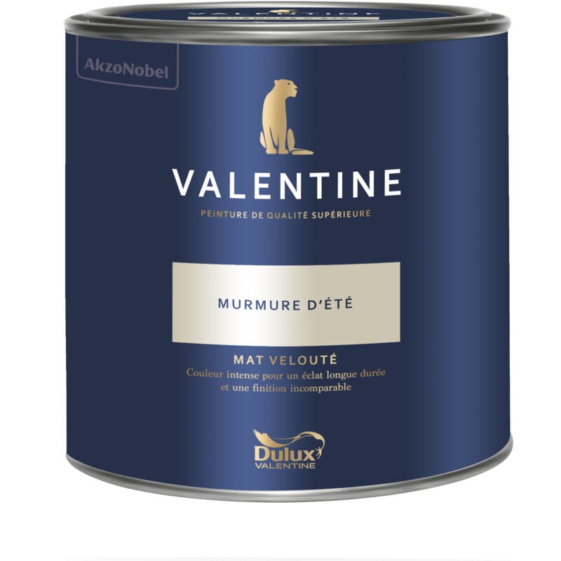 Peinture intérieure de haute qualité - Valentine - Couleur intense & pouvoir couvrant élevé - Mat Velouté Murmure d'Été 2 l - Dulux Valentine