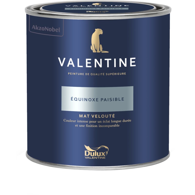Dulux Valentine Peinture intérieure de haute qualité - Valentine - Couleur intense & pouvoir couvrant élevé - Mat Velouté Équinoxe Paisible 0,5 L