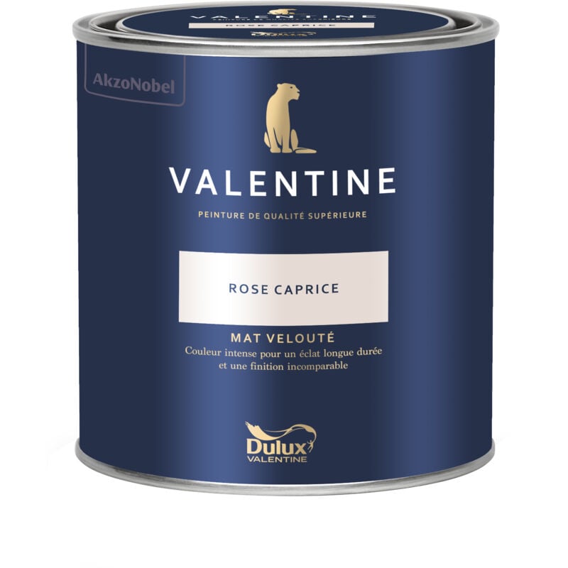 Peinture intérieure de haute qualité - Valentine - Couleur intense & pouvoir couvrant élevé - Mat Velouté Rose Caprice 0,5 l - Dulux Valentine
