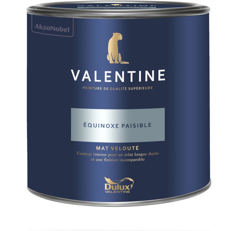 Peinture intérieure de haute qualité - Valentine - Couleur intense & pouvoir couvrant élevé - Mat Velouté Équinoxe Paisible 2 l - Dulux Valentine