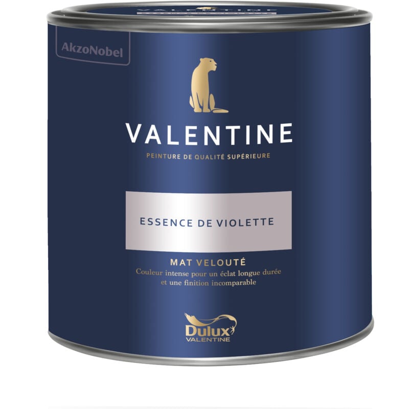 Peinture intérieure de haute qualité - Valentine - Couleur intense & pouvoir couvrant élevé - Mat Velouté Essence de Violette 2 l - Dulux Valentine