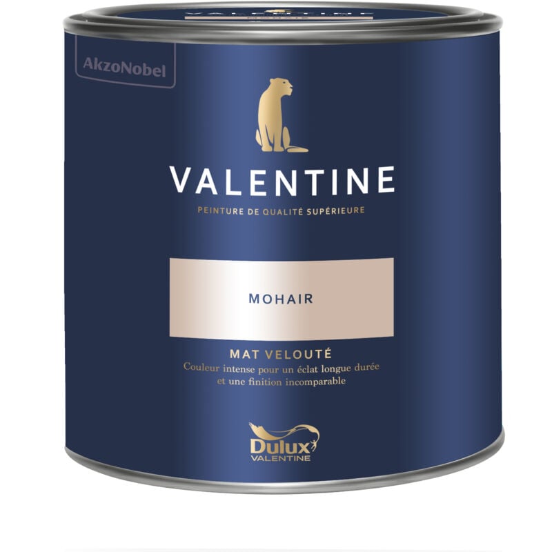 Dulux Valentine Peinture intérieure de haute qualité - Valentine - Couleur intense & pouvoir couvrant élevé - Mat Velouté Mohair 2 L