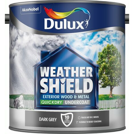 Dulux WeatherShield Quick Dry Exterior Undercoat Dark Grey 2.5L