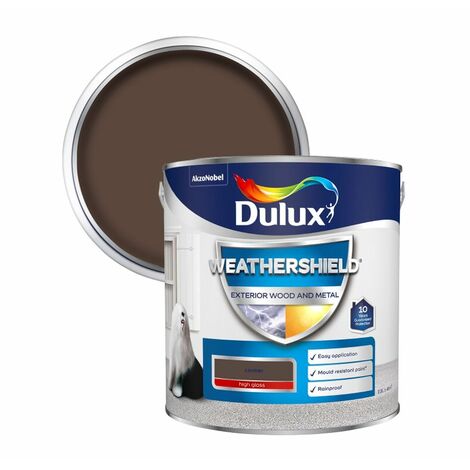 Dulux Weathershield Exterior Gloss Paint - Conker - 2.5L