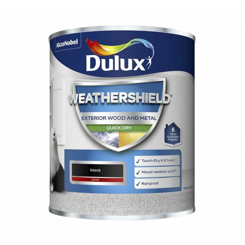 Dulux Retail - Dulux Weathershield Quick Dry Gloss - 750ml - Black - Black