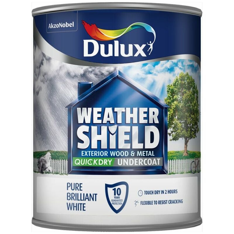 Dulux Retail - Dulux Weathershield Exterior Undercoat Pure Brilliant White 750ml