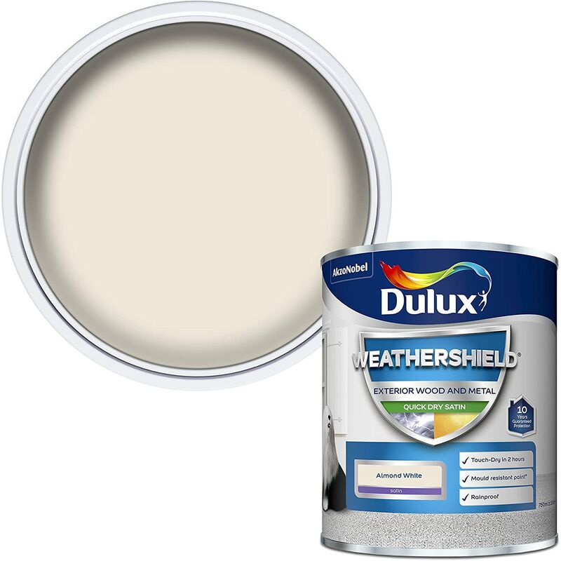 Dulux - Weathershield Exterior Satin 750ml Almond White