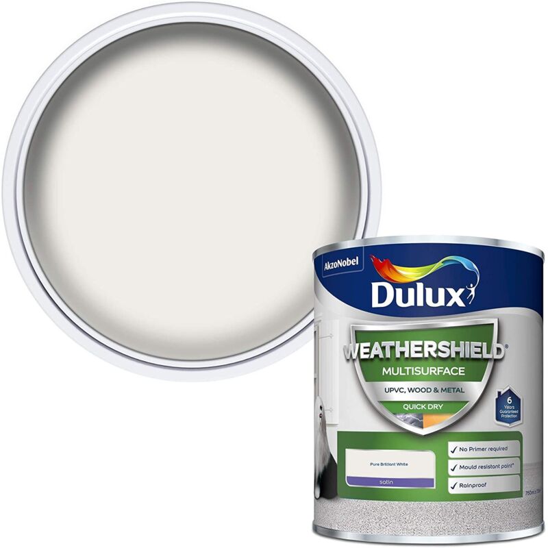 Dulux Weathershield Multi Surface Paint White 750ml White 5235803