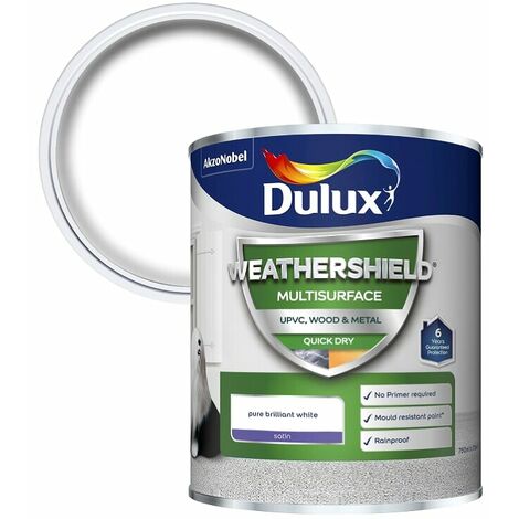 Dulux Weathershield Multi Surface Quick Dry Satin 750ml (choose colour)