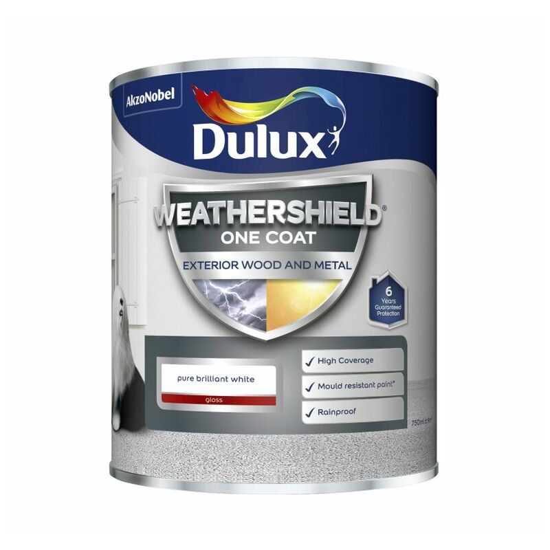 Dulux Weathershield One Coat Exterior Gloss - Pure Brilliant White ...