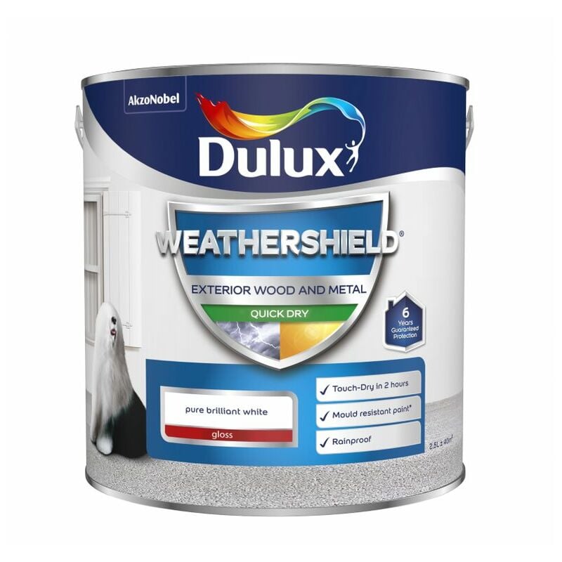 Dulux Weathershield Quick Dry Gloss PBW 2.5L