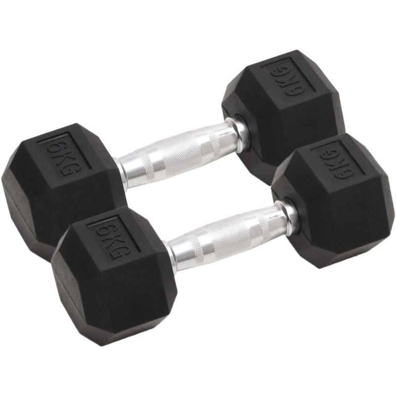 Dumbbells 2 Pcs 12 Kg Total Cast Iron Vidaxl