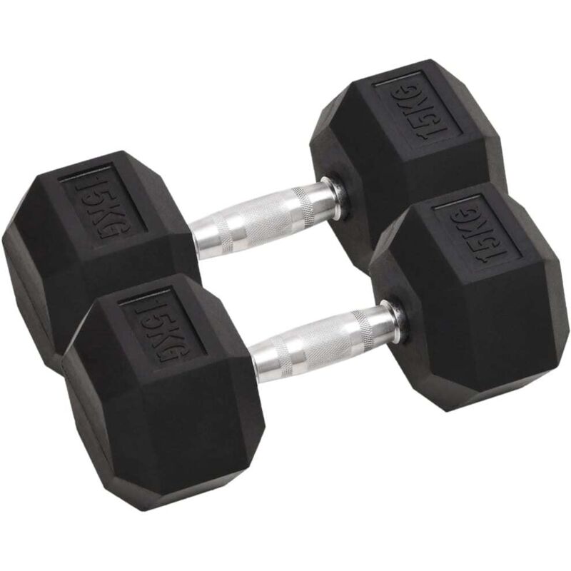 Dumbbells 2 Pcs 30 Kg Total Cast Iron Vidaxl