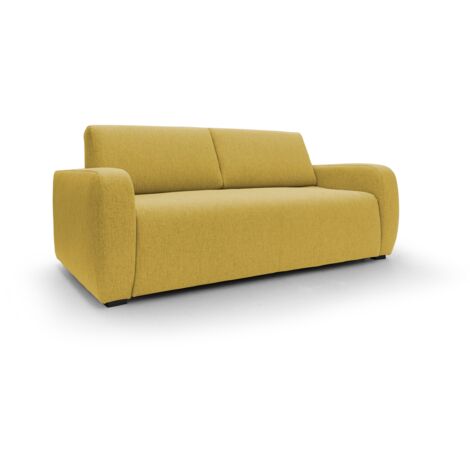 Duna Schlafsofa mit 20 cm Matratze aus wasserfestem Stoff T03 195 cm (mat. 140x197) gelb