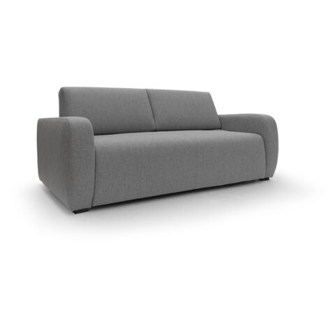 Duna Schlafsofa mit 20 cm Matratze aus wasserfestem Stoff T03 195 cm (mat. 140x197) grau