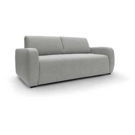 Duna Schlafsofa mit 20 cm Matratze aus wasserfestem Stoff T03 215 cm (mat. 160x197) hellgrau