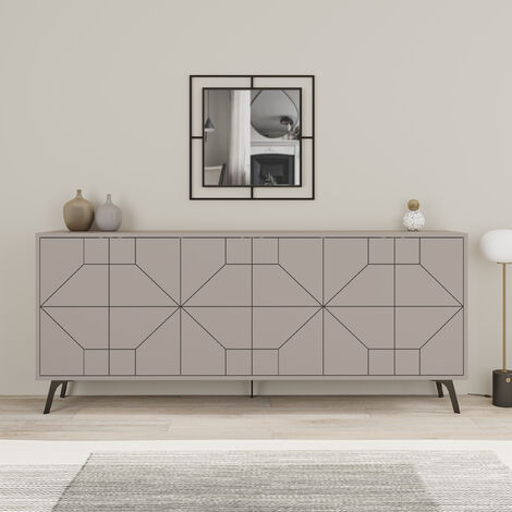 DECORTIE Dune Console Sideboard Display Unit 183 Mocha Grey