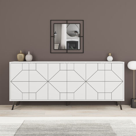 DECORTIE Dune Console Sideboard Display Unit 183 White