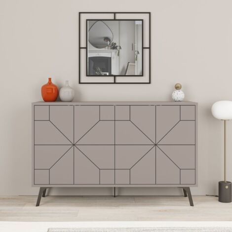 Dune Sideboard 2 Türen taubengrau 123 cm