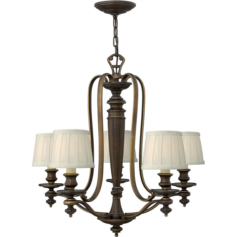 Elstead - Dunhill - 5 leichte mehrarmige Kronleuchter Royal Bronze Finish, E14