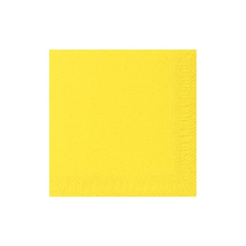Duni - Serviettes jetables jaune 33 x 33 cm lot de 20