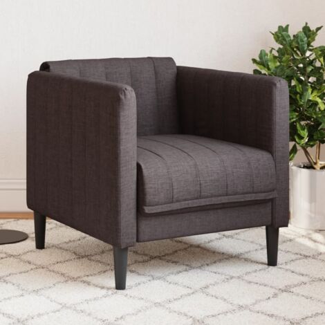 Dunkelbrauner Stoff-Sessel