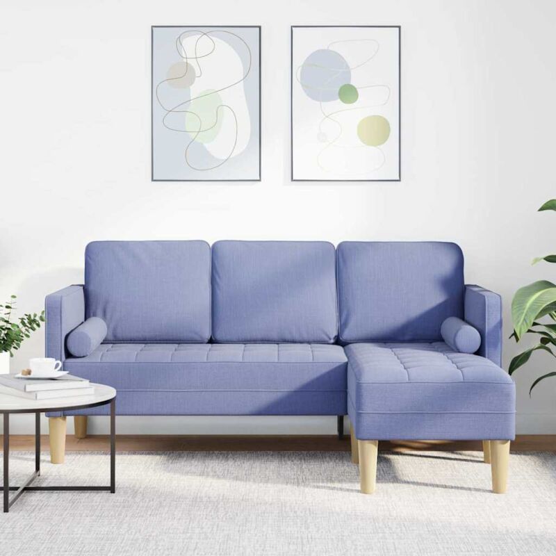 Sofa Set Jeansblau 173 X 131 X 67 Cm Stoff Vidaxl
