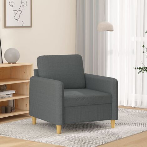 Dunkelgrauer Sessel 60 cm Stoff