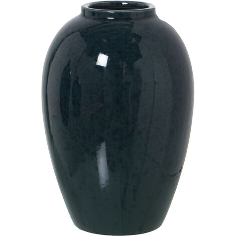 Dunkelgrüne Keramikvase 13x21cm für alle Stile, um dem Haus eine Note zu verleihen, damit alle Stile eine Note zum Haus verleihen