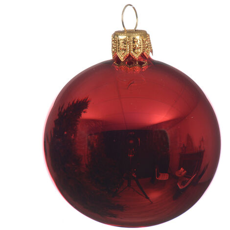 Dunkelrote Weihnachtskugel ø 10 cm