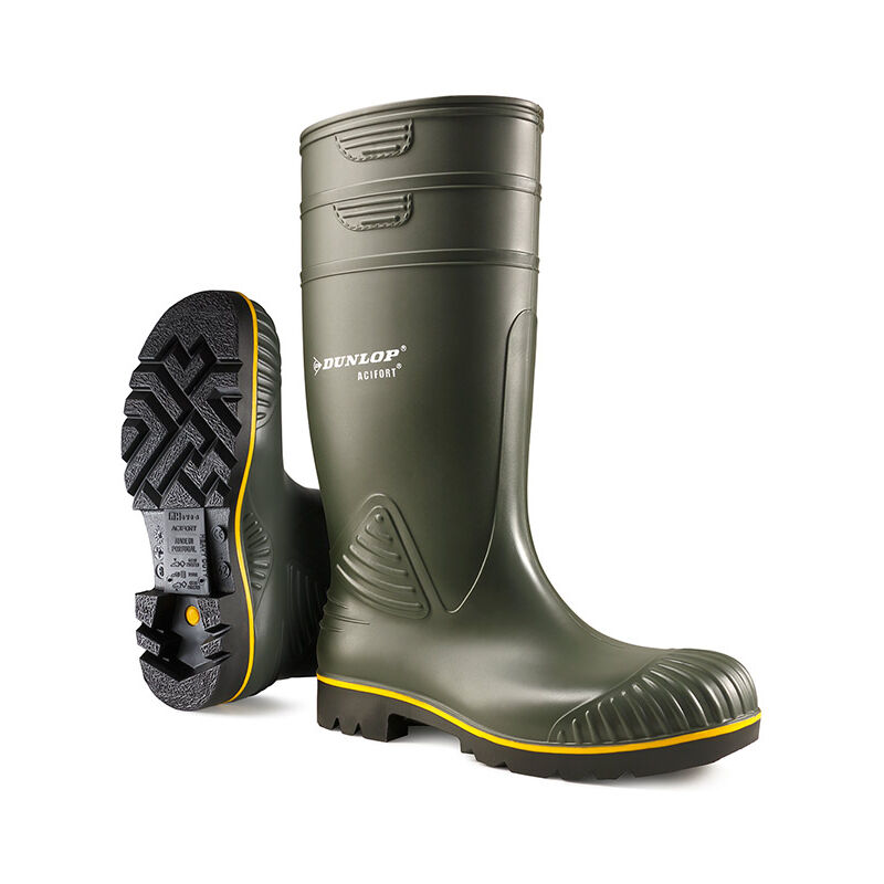 Dunlop - ACIFORT HEAVY DUTY Safety Wellington Boot GREEN sz 8 - Green