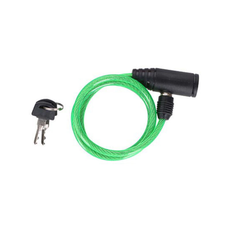 Dunlop - Antivol de vélo en spirale avec clé 90 cm (Vert)
