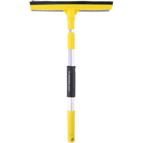 DUNLOP Brosse à Vitres Télescopique 70cm,  Manche Extensible & Tête 25cm,  Nettoyage Facile Vitres et Rétroviseurs Auto