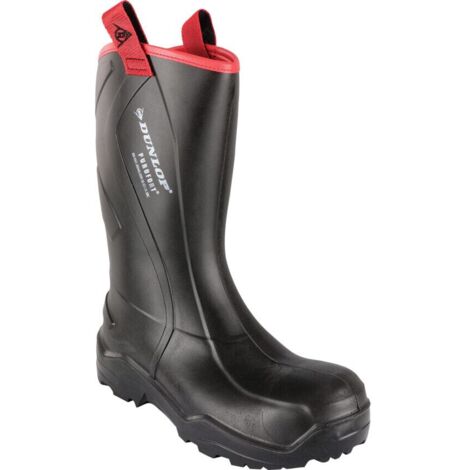 Dunlop C762043 Purofort+ Rugged Black Safety Wellington Boots - Size 9 (43)