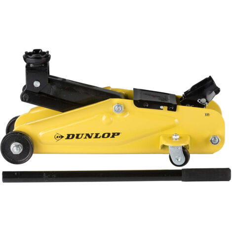 DUNLOP Cric Rouleur 2000kg - Cric Hydraulique Compact & Puissant, Capacité 2T, Maniable, Sécurisé, Entretien & Réparation