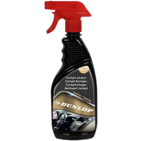 DUNLOP Nettoyant Cockpit Vanille 500ml - Tableau de Bord Auto, Parfum Vanille, Usage Quotidien, Entretien Intérieur Voiture