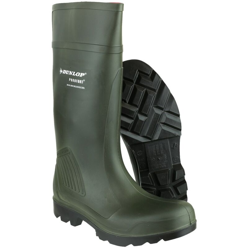 Dunlop Purofort Professional Non-Safety Wellington Boots Green (Sizes 6-13)