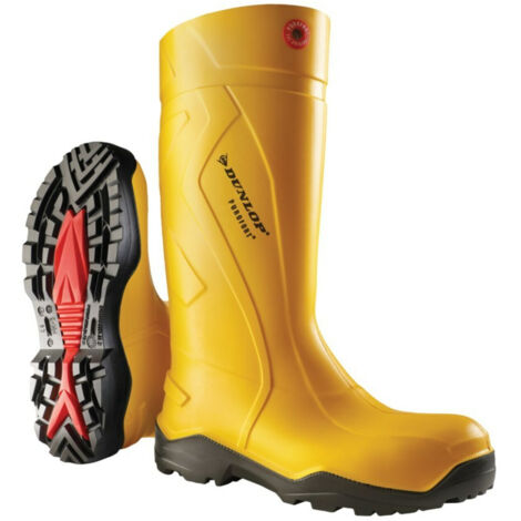 Dunlop Sicherheitsstiefel EN20345 S5 CI SRC Gr.43 Purofort+ gelb Stahlkappe/sohle