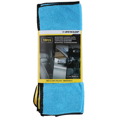 Dunlop - Universal-Mikrofaser-Autoreinigungstücher 35x40 cm 10 Stück.