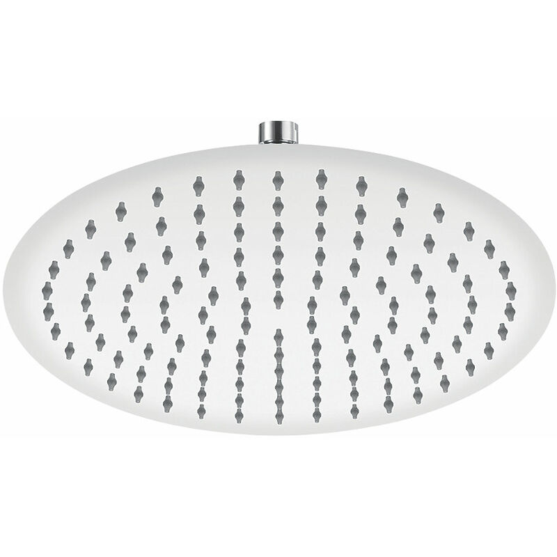 Dunn 250mm Thin Round Brass Swivel Shower Head Round and 300mm Wall Mounted Arm Chrome