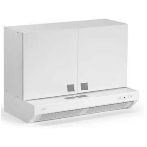 TOSCOHOME Dunstabzugshaube Oberschrank 60x40h cm in Holz mit 2 Türen Farbe weiß Lärche