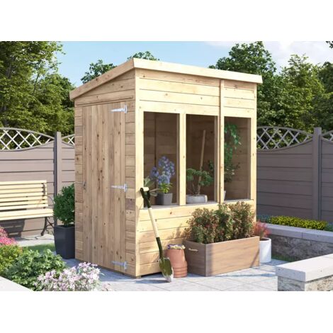 Dunster House Potting Shed Pent Roof W4' x D6' (W1.2 x D1.8m) Overlord Modular